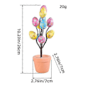 Miniatyrbild 1 av 5: Påsk Simulation Ägg Krukväxter Tecknade Tryckta Ägg Påsk Skrivbordsdekoration Ornament N3-28 liten blomstil