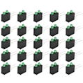 Miniatyrbillede 2 af 8: 100 stk 3 mm lysholder dobbelt hul LED diodelampe med base Industrielt indikator tilbehør Grønt lys