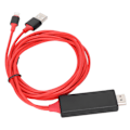 Miniatyrbilde 7 av 8: 1080P-monitorkabel til High Definition Multimedia Interface-kabelkontakt AV-video-lydadapter 2m for IPhone 12-serien