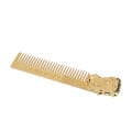 Miniatyrbild 2 av 8: Skäggkam i rostfritt stål Unik elegant tredimensionell porträttform Mustaschkam Skäggstylingskam för män Guld