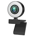 Miniatyrbild 1 av 8: Full HD 4K webbkamera dator webbkamera videokamera inbyggd ringljus webbkamera