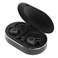 Pikkukuva 7 / 8: Bluetooth kuulokkeet vedenpitävät stereomelua vaimentavat langattomat nappikuulokkeet mikrofonin korvakoukulla ajamiseen Sports Travel Musta