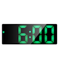 Miniatyrbild 4 av 8: Elektronisk klocka LED-skärm Digital spegelväckarklockor Batteriplugg DualUse 0712