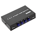 Miniatyrbillede 6 af 8: 2/4 port USB 2.0 manuel deling switch switcher boks til pc printer scanner (4 port)