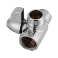 Miniatyrbilde 7 av 8: 3-veis messing krom omleder G1/2" T-form adapterventil for dusjarmmontert