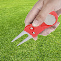 Pikkukuva 4 / 8: Kannettava Golf Green Divot -korjaustyökalu taittuva pallohaarukka nurmikon korjaus golfaaja harjoitteleva lisävaruste
