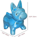 Miniatyrbild 2 av 5: Keramisk Bulldog Spargris för Pojkar Flickor, Pengabox för Barn, Myntbank Minnessak med Plastpropp, Fransk Bulldog Sparbössa, Barnrumsinredning (Blå)