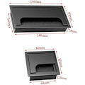 Pikkukuva 5 / 5: 3 kpl Neliömäinen Johdin Kaapelin Läpivientikansi 80x80mm+80x160mm Upotettavaan Pöytäkaapelin Järjestäjään Huonekaluille Musta Anodisoitu Alumiininen Kaapelin Läpivienti C