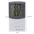 Miniatyrbillede 2 af 5: Digitalt termometer med to sensorer til indendørs og udendørs brug, perfekt til vinter. Viser - Temperatur, Vejr, Alarm og Monteringskrog_SZXM