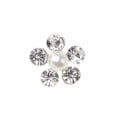 Miniatyrbild 4 av 5: 10 Stycken Pärl Strass Blomma Platt Baksida Knappar Utsmyckningar DIY Hantverk