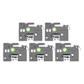 Miniatyrbillede 5 af 8: 5 stk Label Maker Tape 9mm Lamineret Vandtæt Farveægte Multi Purpose Labeler Tape til PT D210 PT D200 PT H110 PT D400 Hvid På Sort Bze 325
