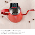 Miniatyrbillede 7 af 8: Espresso Cappuccino Kaffe Digital Madlavningstermometer Øjeblikkelig Læs Kødtermometer