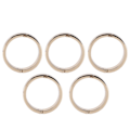 Miniatyrbillede 3 af 8: 5 stk. runde karabinhager i holdbar legering, tilbehør til løse spiralnotesbøger, ydre diameter 30 mm, indre diameter 25 mm