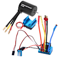 Miniatyrbild 7 av 8: 3650 Motor 3100Kv Borstlös ESC Kylfläns Set för 1/10 RC Bilmodell Tillbehör(80A )