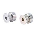 Miniatyrbillede 5 af 8: 2 stk Aluminiumslegering Gear Tandremskive 5 mm Indvendig diameter 20 tænder til 3D-printer