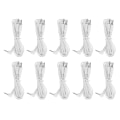 Miniatyrbillede 1 af 8: 10 stk./pose DC 2,5 mm 1,2 m 2-i-1 ben type elektrode ledningsledninger kabel til TENS Unit fysioterapi maskine