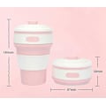 Miniatyrbillede 3 af 5: Blå Sammenklappelig Vandkop Silikonekop 350ml Praktisk Sammenpresselig Foldbar Kaffekop