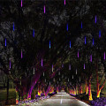 Pikkukuva 2 / 7: Led Meteor String Lights Vedenpitävät Ultra Kirkkaat Romanttiset jääpuikkovalot Juhliin Häät Tree Kotipatio Ulkona Sisustus Sininen