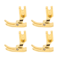 Miniatyrbillede 1 af 8: 4 stk industriel symaskine trykfod rustfrit stål anti rust guld flad symaskine trykfod til husholdning