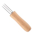 Miniatyrbillede 4 af 8: 4 stk. grillspyd i rustfrit stål med træhåndtag til grill, kød, frugt og majsholdere