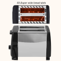 Miniatyrbilde 4 av 6: Svart 2-skjærs brødrister 650-850W, 6-trinns, EU-plugg