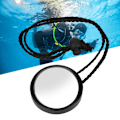 Miniatyrbillede 6 af 8: HSJ-928 Scuba Diving 360 Graders Justerbar Bakspejl med Lanyard Side Hængende Hule Vandsport Sikkerhedsudstyr TilbehørSort
