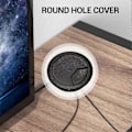 Miniatyrbillede 2 af 5: 2 stk. 50 mm Diameter Skrivebordskabel Ledning Kabel Grommets Hul Dækning Sort
