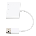 Miniatyrbilde 5 av 8: Hodesettladeradapter Multifunksjonsoppgradering Experience 3 i 1 hann til kvinne USB3.0 til 3.5 mm adapter