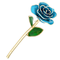 Miniatyrbilde 7 av 8: 24K gullforgylt roseblomst himmelblå for valentinsdagdekorasjoner ornamenter håndverk