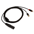 Miniatyrbillede 6 af 8: XLR han til 2 RCA kabel HiFi klart signal tabsfri XLR Y splitterledning til mixer Aktiv højttalermikrofon 1m / 3.3ft