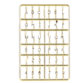 Pikkukuva 1 / 8: Nukkekoti Kirjaimet Numerot Sarja 1/12 DIY Miniatyyri Etuovi Huonekalu TarvikeKulta