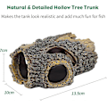 Miniatyrbillede 2 af 5: 2025 Ny Resin Hul Træstamme Log Akvarium Dekorationer Ornament Fiskehus Hule Træhus Indretning til Små