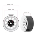 Miniatyrbilde 8 av 8: 2 stk legerings beadlock hjulfelger tilbehør Passer til TRAXXAS TRX-4 1/10 RC Crawler CarWhite