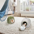 Miniatyrbilde 4 av 4: Koselig Bur for Små Dyr - Varmt Skjulested for Hamster, Chinchilla, Dvergkaniner og Piggsvin (2 stk)
