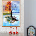 Pikkukuva 5 / 5: Sesonal Tree Diamond Painting Kit - DIY Crystal Cross Stitch aikuisille ja lapsille