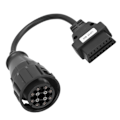Miniatyrbild 4 av 8: OBD2-adapter 12-polig MAN till 16-polig lastbilsdiagnostik förlängningskabel ersättning för DELPHI