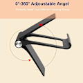 Miniatyrbillede 5 af 5: Sort 360 graders foldbar telefonholder