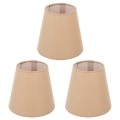 Miniatyrbillede 2 af 8: 3 stk. Stofskærm til lampe - Innovativ E14-interventionstype - Moderne stofskærm - Støvbeskyttelse til soveværelse - Seng - Khaki