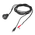 Miniatyrbilde 3 av 8: 6 fot innfelt kabelsett USB3.0 hann til hunn 2 RCA til 3,5 mm hunn for motorsykler biler dashbord