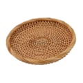Miniatyrbillede 7 af 8: Flettet frugtfad i rattan - elegant, traditionelt og naturligt - serveringsfad til køkkenbord og bord L
