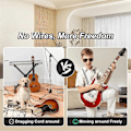 Miniatyrbild 1 av 5: 2.4GHz Trådlöst Gitarrsystem Trådlös Gitarrsändare Mottagare Svart