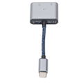 Pikkukuva 7 / 8: 2-in-1 USB C - 3,5 mm:n äänisovitin Type-C - AUX-liitäntään USB C PD 60 W:n pikalatausadapterilla, sininen