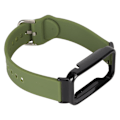 Pikkukuva 4 / 8: Silikoninen watch ranneke suojapuskurin case vaihtotarvikkeella, sopii Mi Band 7 Pro OD:n vihreään ja mustaan ​​case