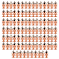 Miniatyrbild 1 av 8: 100 set spikade koner spik nitar roséguld hög hårdhet skruv bak nitar spikar kit för DIY kläder väskor skor 8x13.5mm