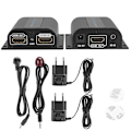 Miniatyrbillede 1 af 8: HD til RJ45 enkelt netkabel 60M infrarød IR loop output extender LKV372Pro 100-220V forsyningsspænding EU-stik