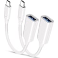 Miniatyrbild 1 av 5: 2 st Vita USB C Hane till USB 3.0 Hona Adapter 2-Pack, Thunderbolt 3 Typ C OTG-omvandlare för MacBook Pro, iPad Air 4 5, Galaxy Z Fold 5, S23 S22 Plu