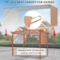 Miniatyrbillede 2 af 5: Udskiftnings Universal Cover til Buet Pergola——Størrelse 210D: 5.2×2M grå