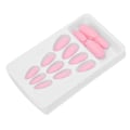 Pikkukuva 5 / 8: 24 kpl Nail Art Tips Set Matt Pure Color Tekokynnet Tekokynnet Täyskantiset cover F124