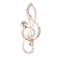 Miniatyrbilde 1 av 7: Elegante kvinner Damer Utsøkt Melody Brosje Pin med Rhinestone klær tilbehør (sølv)