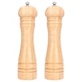 Miniatyrbillede 1 af 8: 2 stk. salt- og peberkværn i træ med justerbar grovhed - træpeberkværn til køkkenkrydderier - højde 22 cm / 8,7 tommer